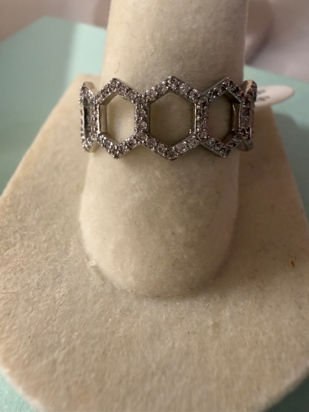 Pave Honeycomb Ring